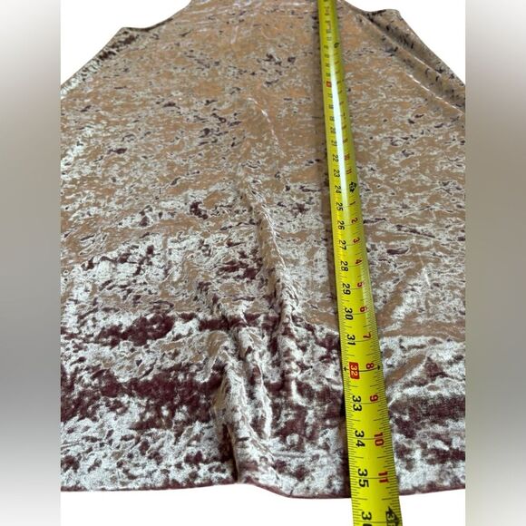 Cynthia Rowley Sleeveless Mini Dress Crushed Velvet High Neck Womens Small Pink - Picture 9 of 9